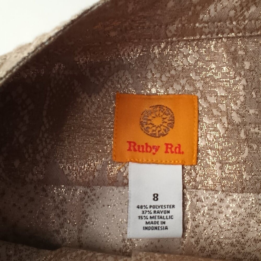 Ruby Rd Cropped Collarless Jacket Size 8 Button U… - image 4